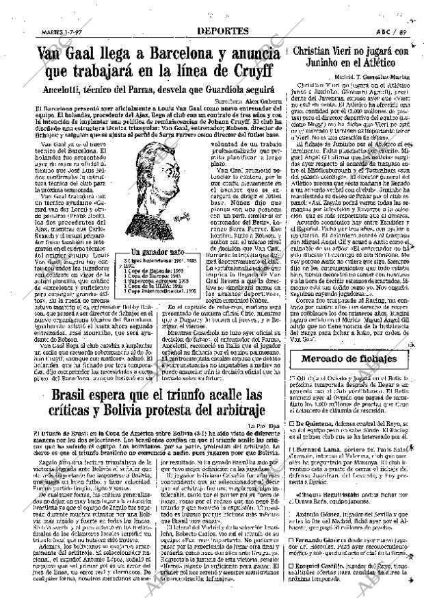 ABC MADRID 01-07-1997 página 89