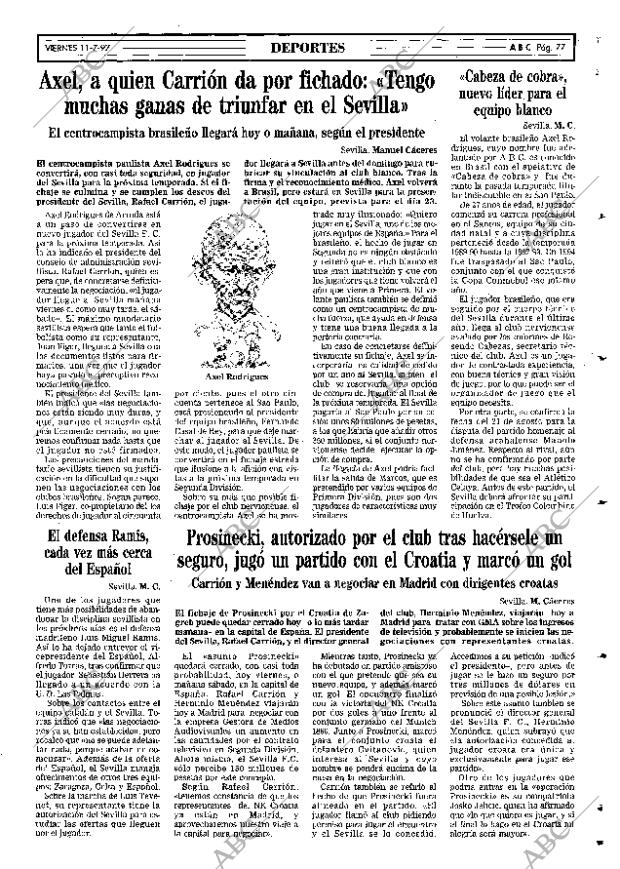 ABC SEVILLA 11-07-1997 página 77