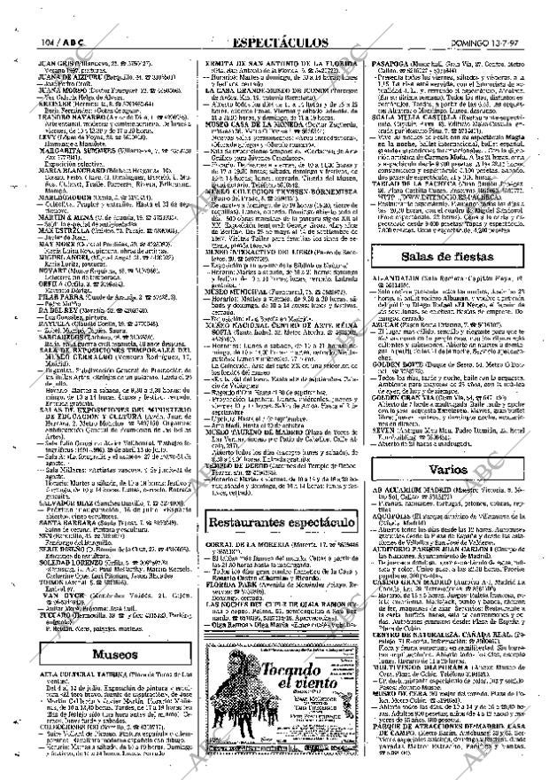 ABC MADRID 13-07-1997 página 104
