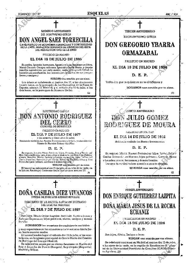 ABC MADRID 13-07-1997 página 109