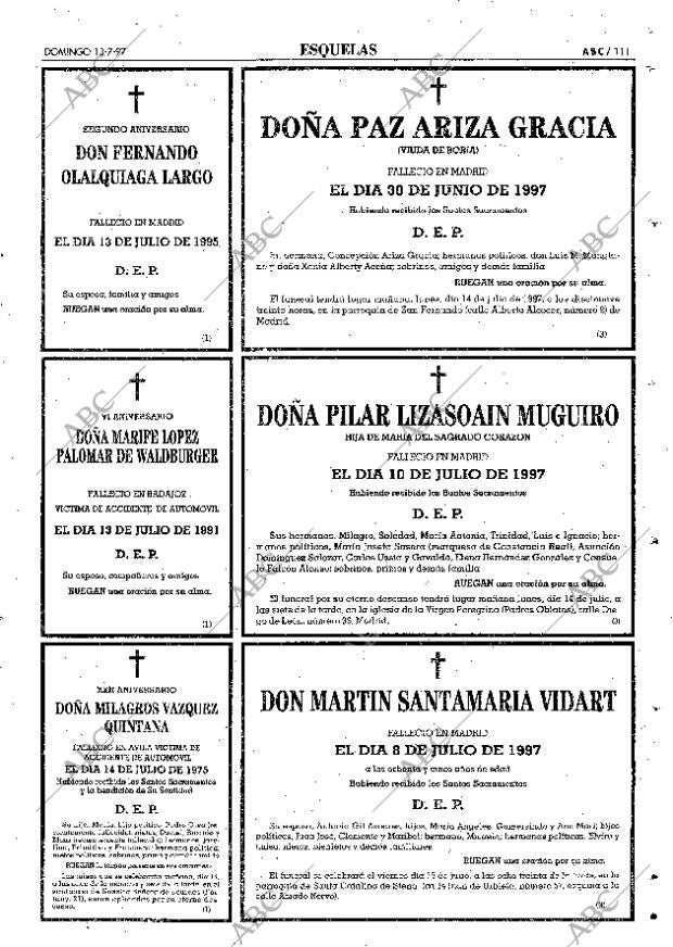 ABC MADRID 13-07-1997 página 111