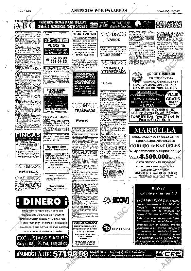 ABC MADRID 13-07-1997 página 136