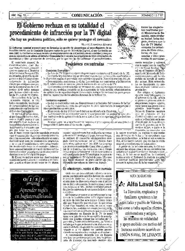 ABC MADRID 13-07-1997 página 70