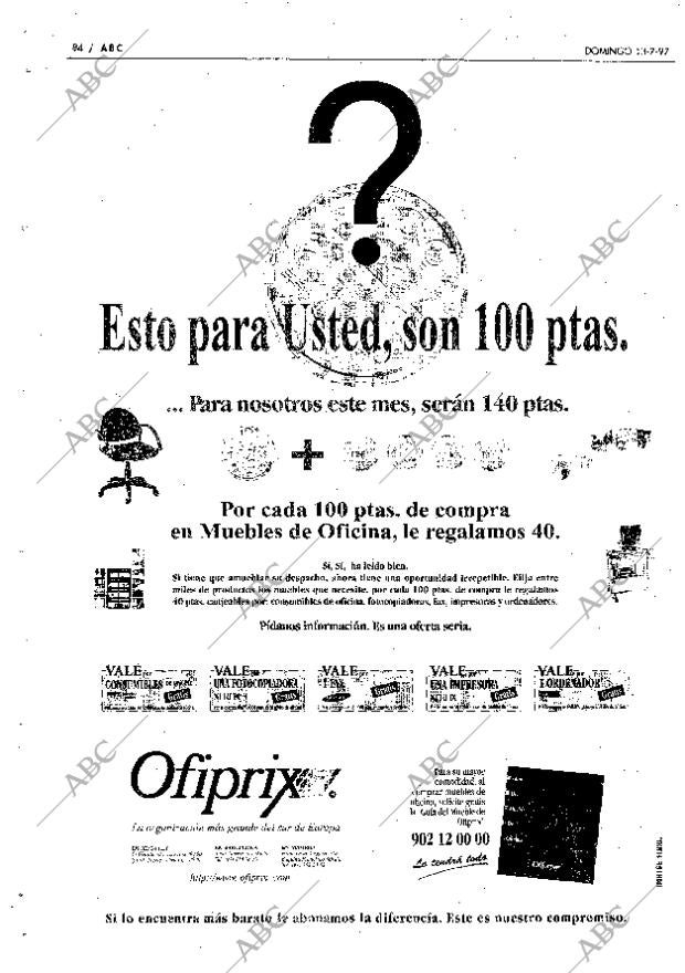 ABC MADRID 13-07-1997 página 84