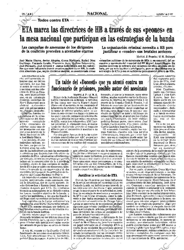 ABC MADRID 14-07-1997 página 28