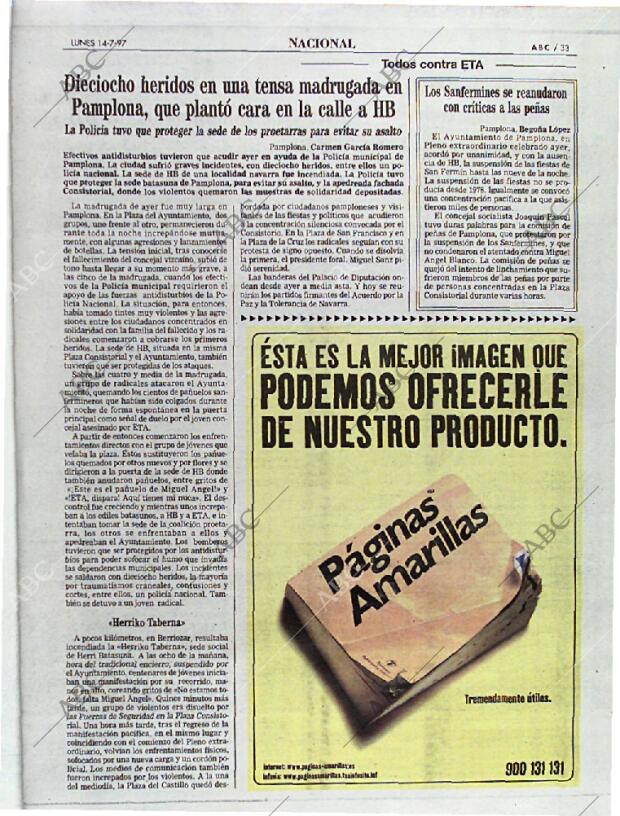 ABC MADRID 14-07-1997 página 33