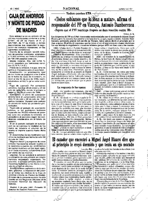 ABC MADRID 14-07-1997 página 40