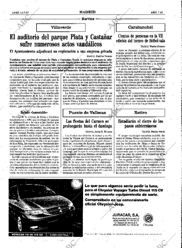 ABC MADRID 14-07-1997 página 63