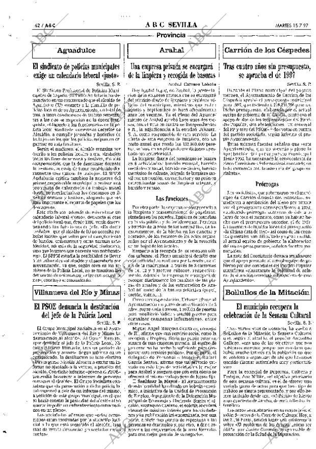 ABC SEVILLA 15-07-1997 página 62