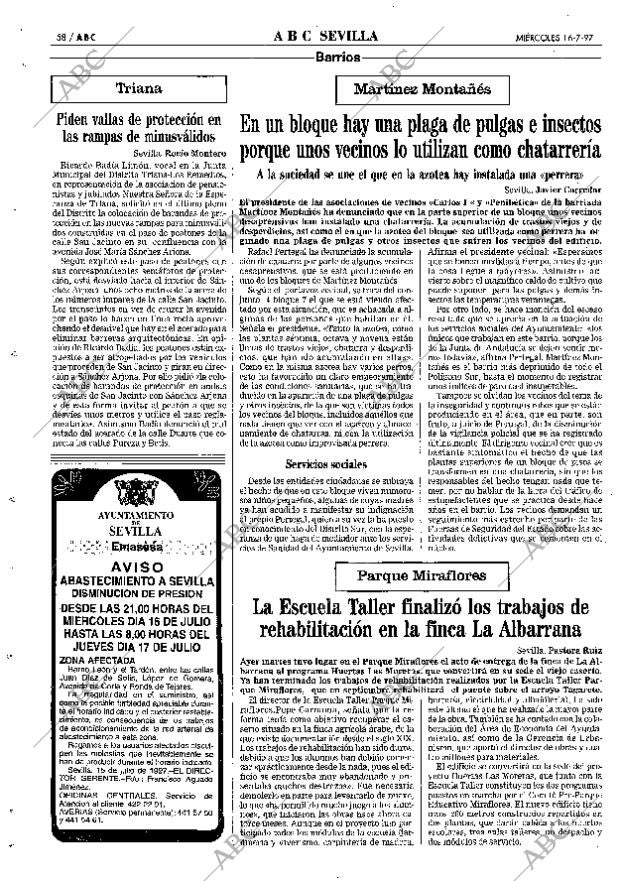ABC SEVILLA 16-07-1997 página 58