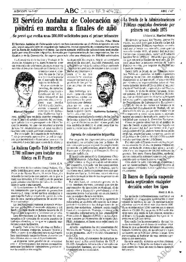 ABC SEVILLA 16-07-1997 página 67