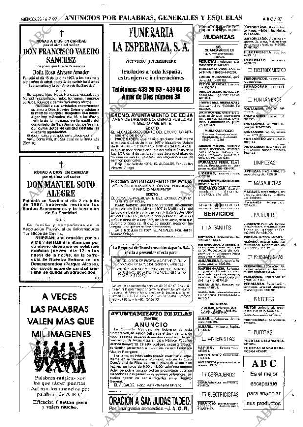 ABC SEVILLA 16-07-1997 página 87