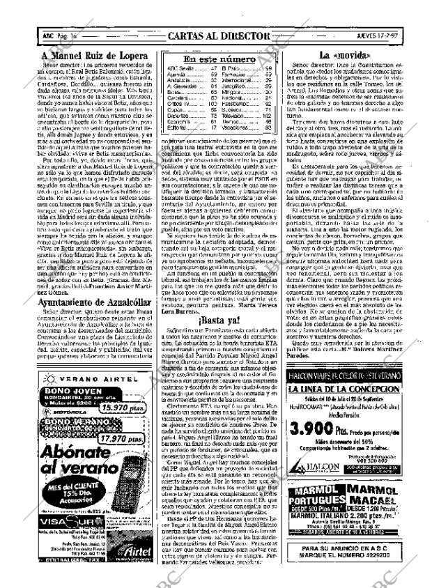ABC SEVILLA 17-07-1997 página 16