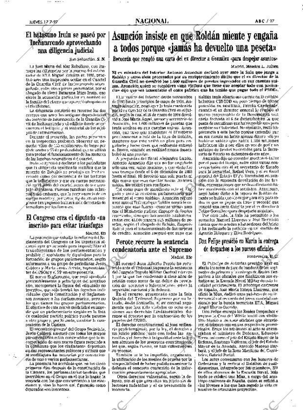 ABC SEVILLA 17-07-1997 página 27