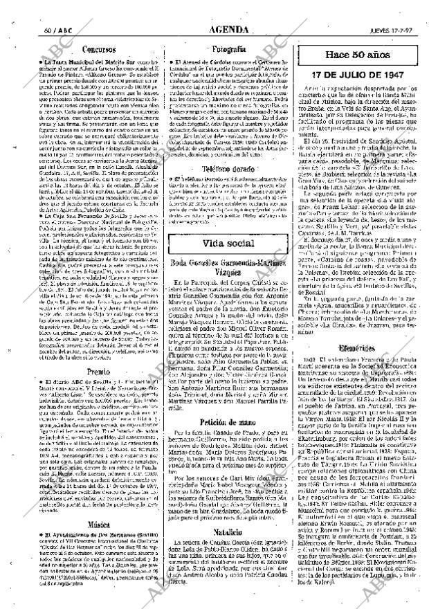 ABC SEVILLA 17-07-1997 página 60