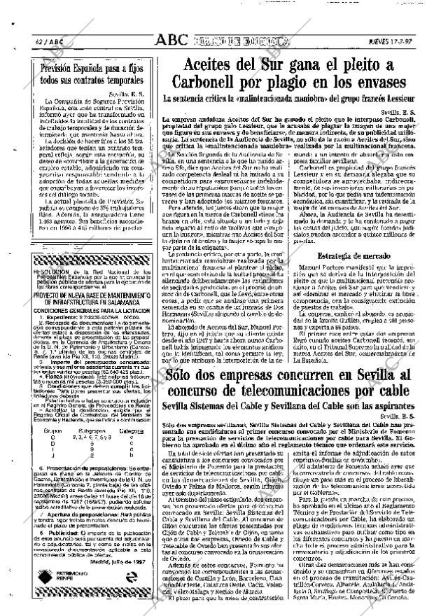 ABC SEVILLA 17-07-1997 página 62