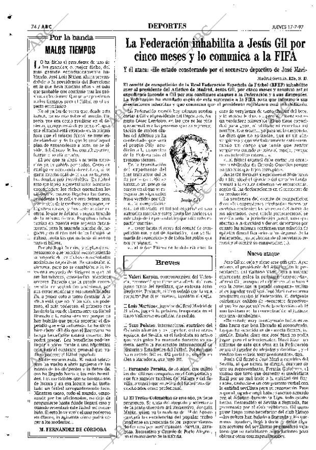 ABC SEVILLA 17-07-1997 página 74