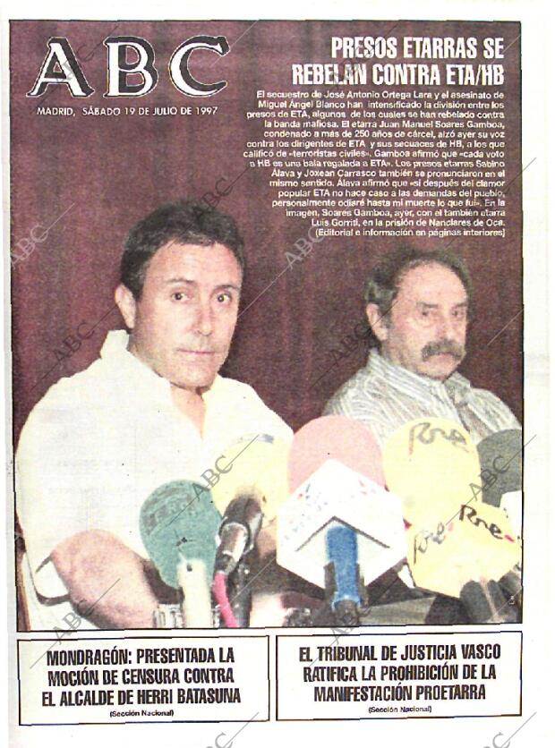 ABC MADRID 19-07-1997 página 1