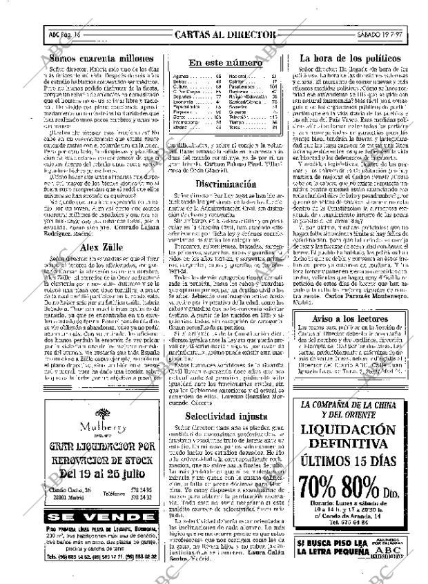 ABC MADRID 19-07-1997 página 16