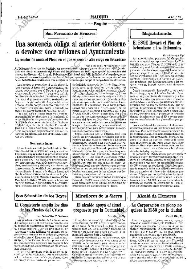 ABC MADRID 19-07-1997 página 63