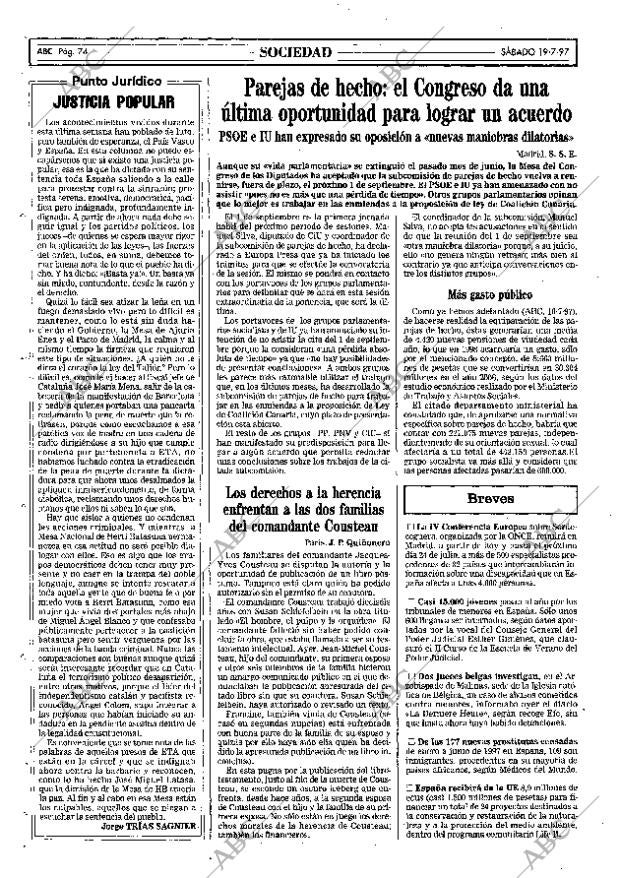 ABC MADRID 19-07-1997 página 74