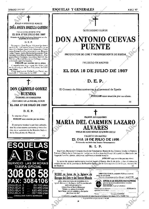 ABC MADRID 19-07-1997 página 97
