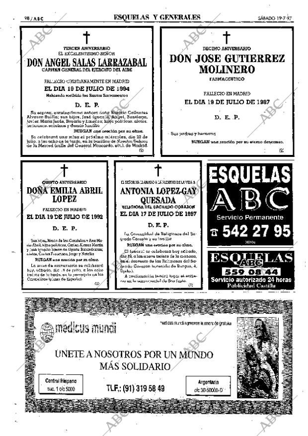 ABC MADRID 19-07-1997 página 98