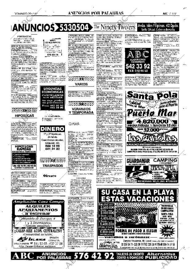 ABC MADRID 20-07-1997 página 119