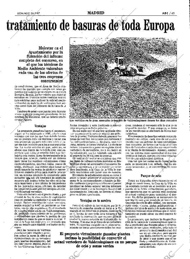 ABC MADRID 20-07-1997 página 65