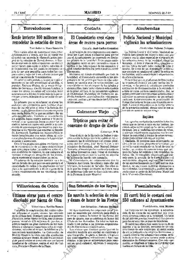 ABC MADRID 20-07-1997 página 72