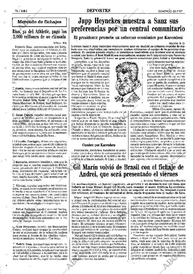 ABC MADRID 20-07-1997 página 78