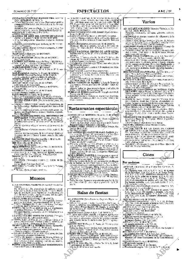 ABC MADRID 20-07-1997 página 89