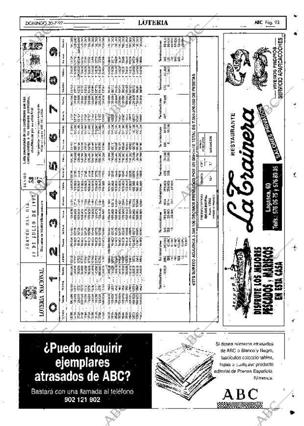 ABC MADRID 20-07-1997 página 93