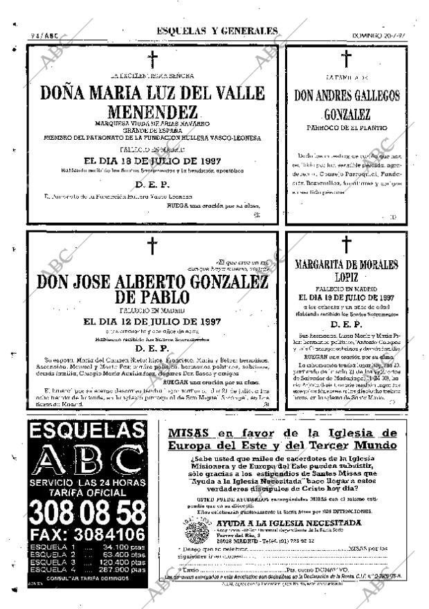 ABC MADRID 20-07-1997 página 94