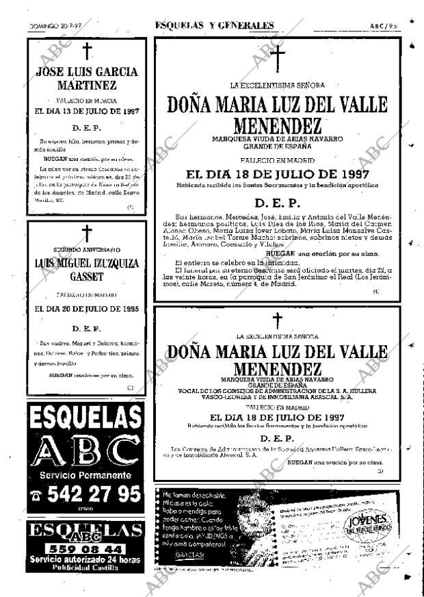 ABC MADRID 20-07-1997 página 95