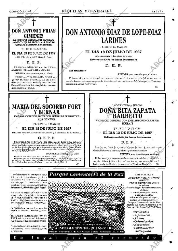 ABC MADRID 20-07-1997 página 97