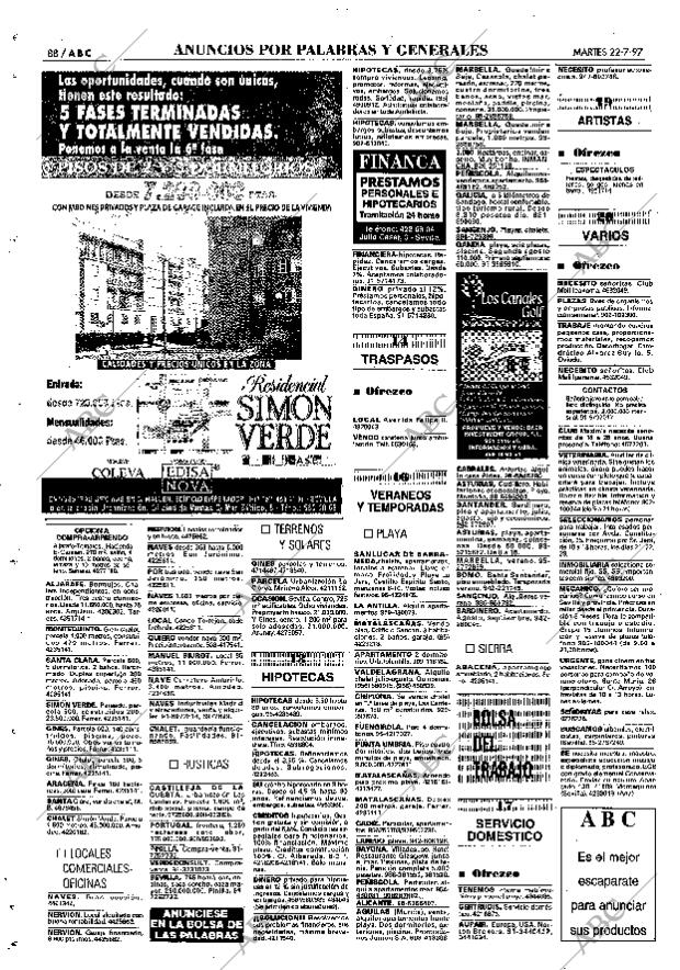 ABC SEVILLA 22-07-1997 página 88