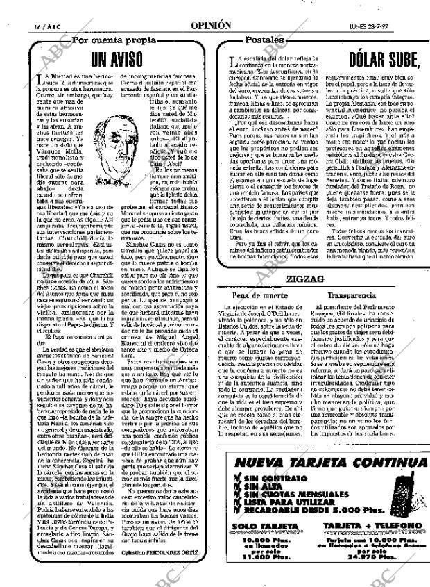 ABC SEVILLA 28-07-1997 página 16