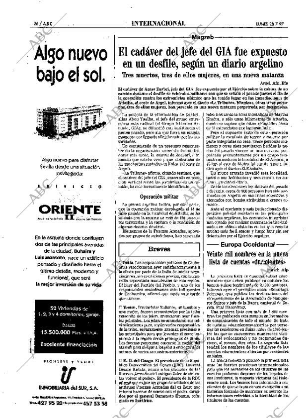 ABC SEVILLA 28-07-1997 página 26