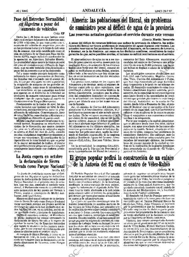ABC SEVILLA 28-07-1997 página 40