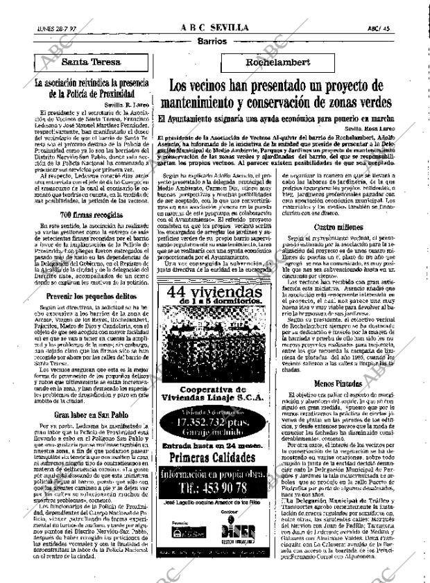 ABC SEVILLA 28-07-1997 página 45