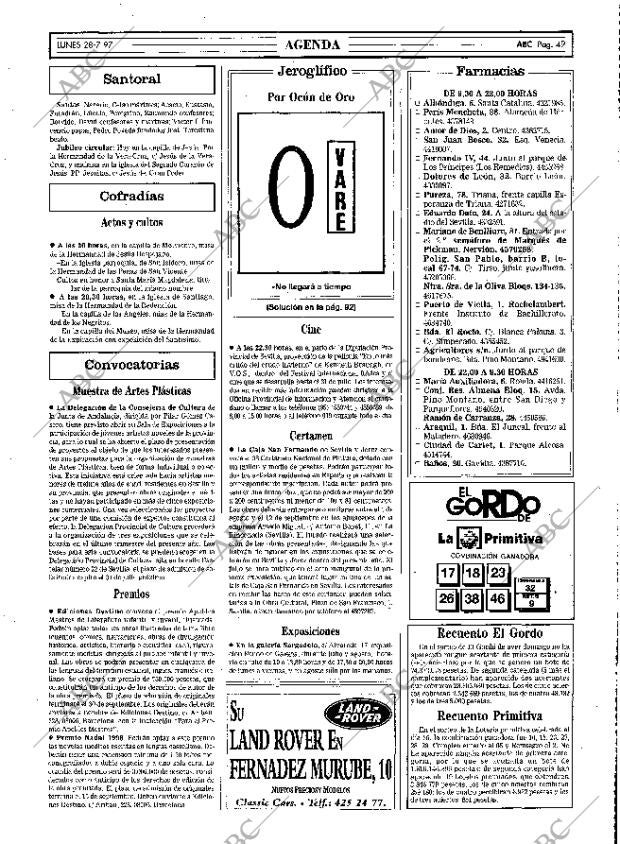 ABC SEVILLA 28-07-1997 página 49