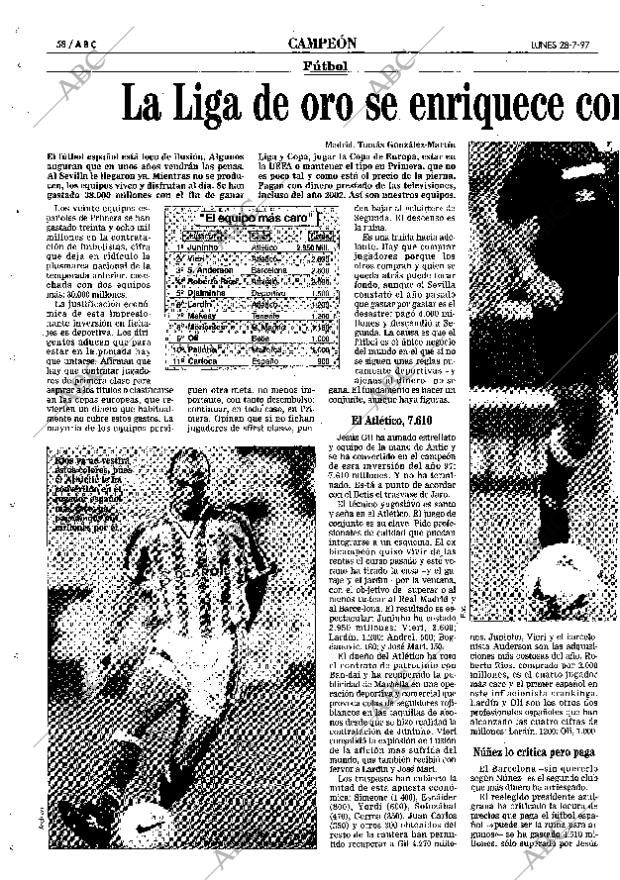 ABC SEVILLA 28-07-1997 página 58