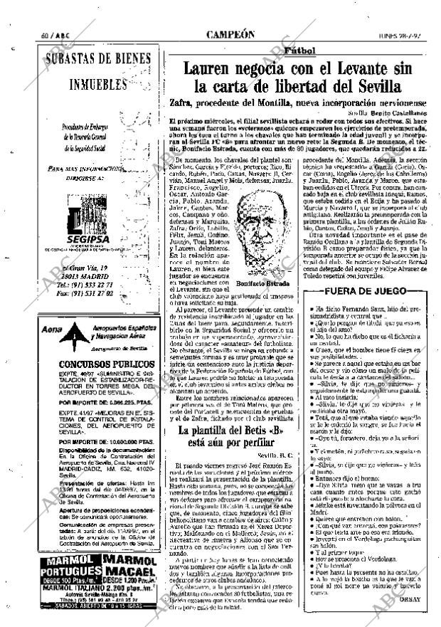 ABC SEVILLA 28-07-1997 página 60