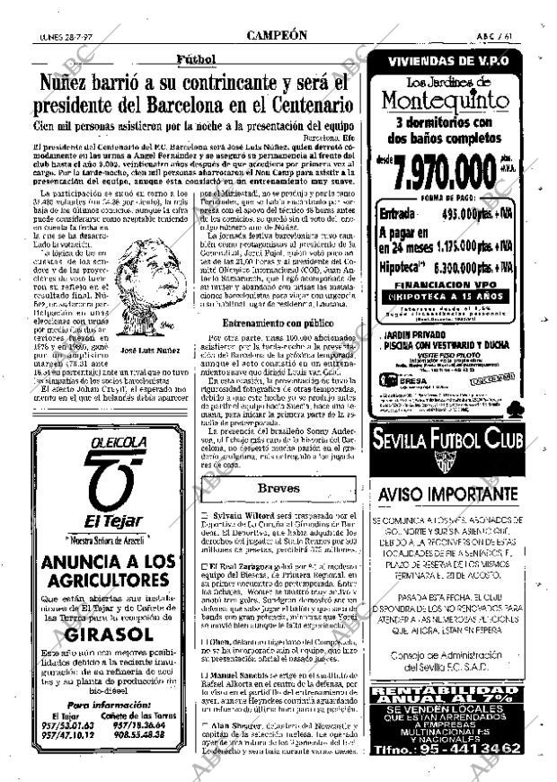 ABC SEVILLA 28-07-1997 página 61