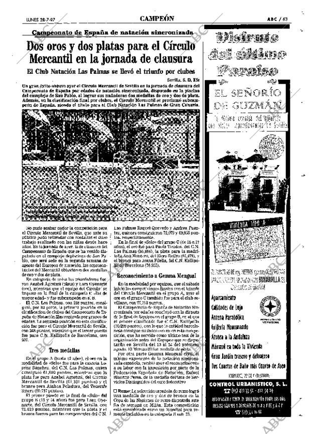 ABC SEVILLA 28-07-1997 página 63