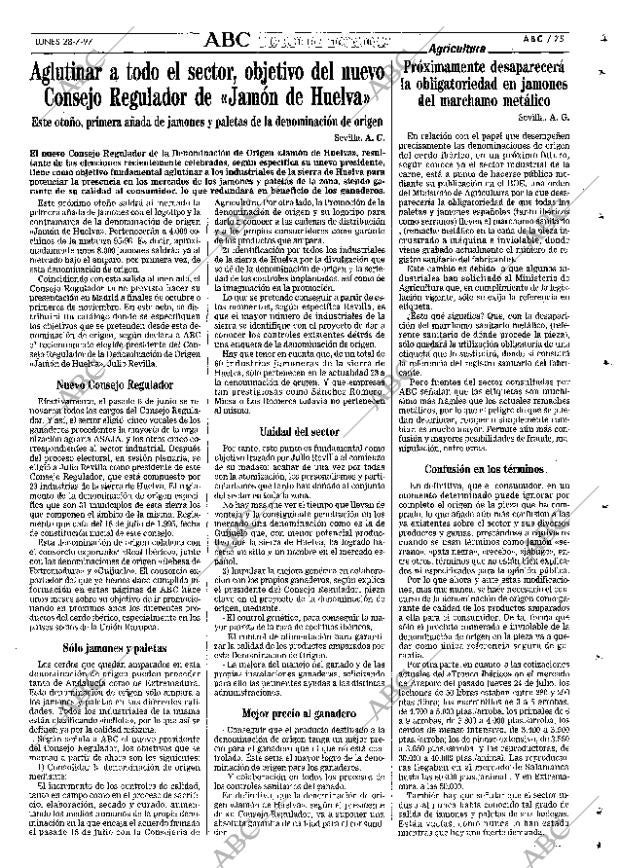 ABC SEVILLA 28-07-1997 página 75