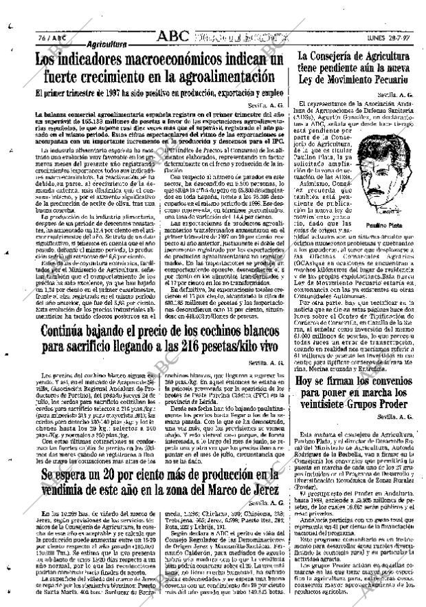 ABC SEVILLA 28-07-1997 página 76