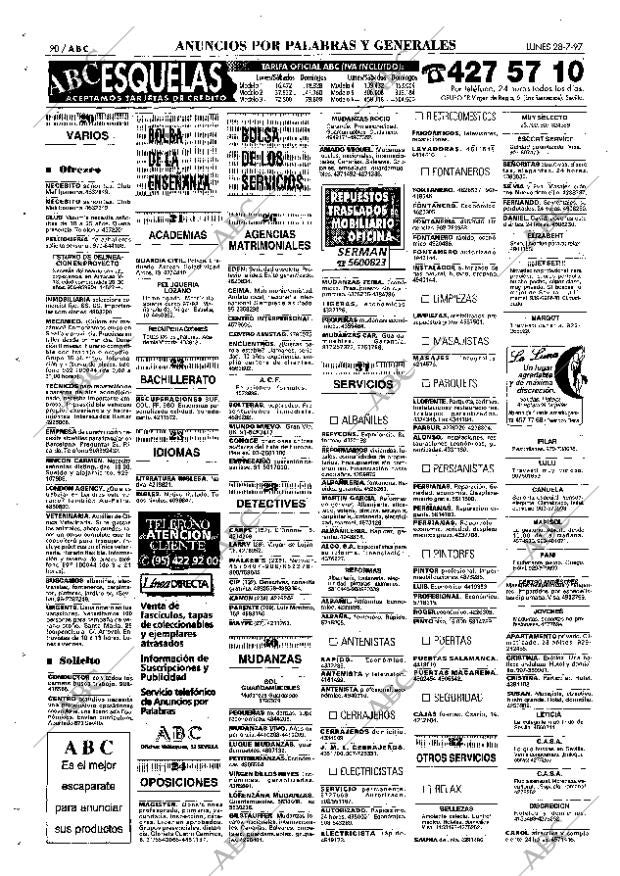 ABC SEVILLA 28-07-1997 página 90