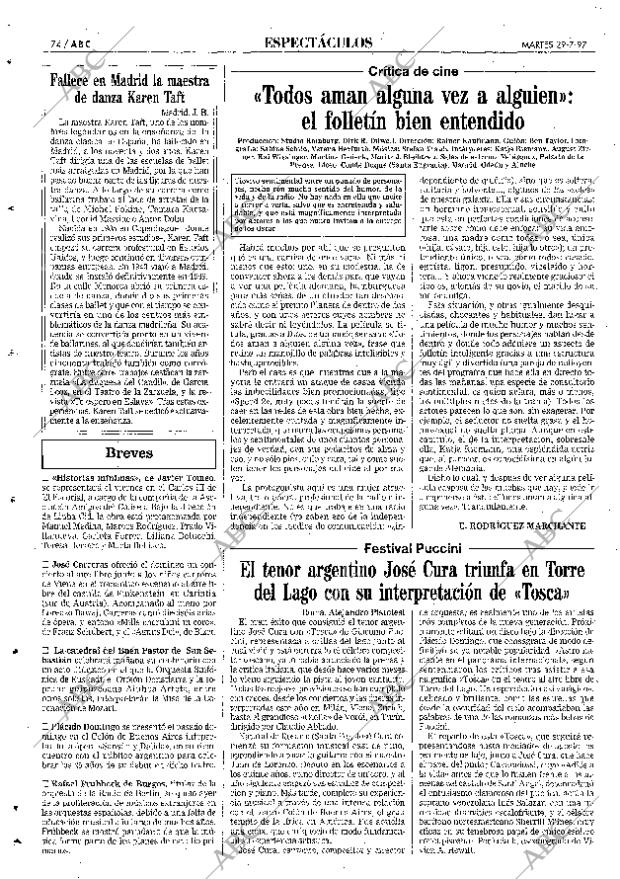 ABC MADRID 29-07-1997 página 74